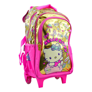 کوله پشتی چرخدار 40 سانتی هلو کیتی آبنباتی Trolly Bag - Hello Kitty_کوله پشتی